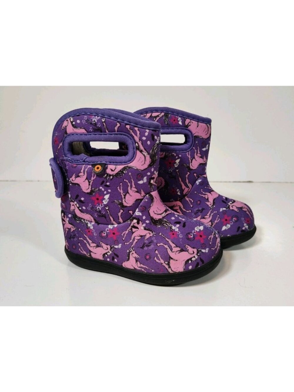 Baby Bogs II Unicorn Infant Toddler Size 6 Purple Pink 72896I-546 Faux Fur Lined